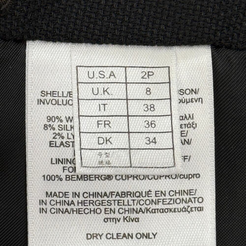 Brooks Brothers Loro Piana A-Line Skirt Sz 2P Wool Silk Quiet Luxury - Picture 6 of 8